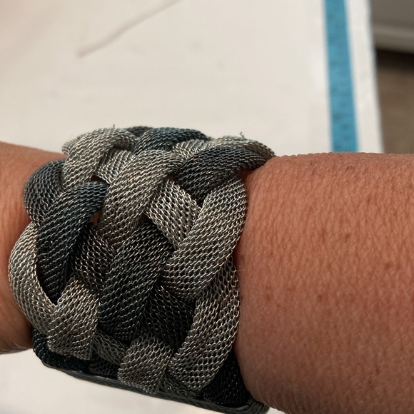 Braided Multi Metals Mesh magnetic bracelet multi color metals silver/grey COOL - Picture 10 of 11